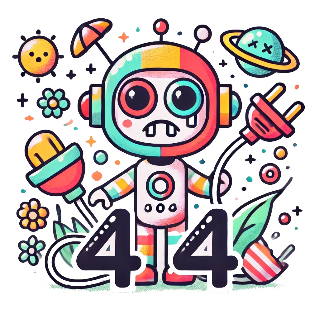 Cute not found icon.